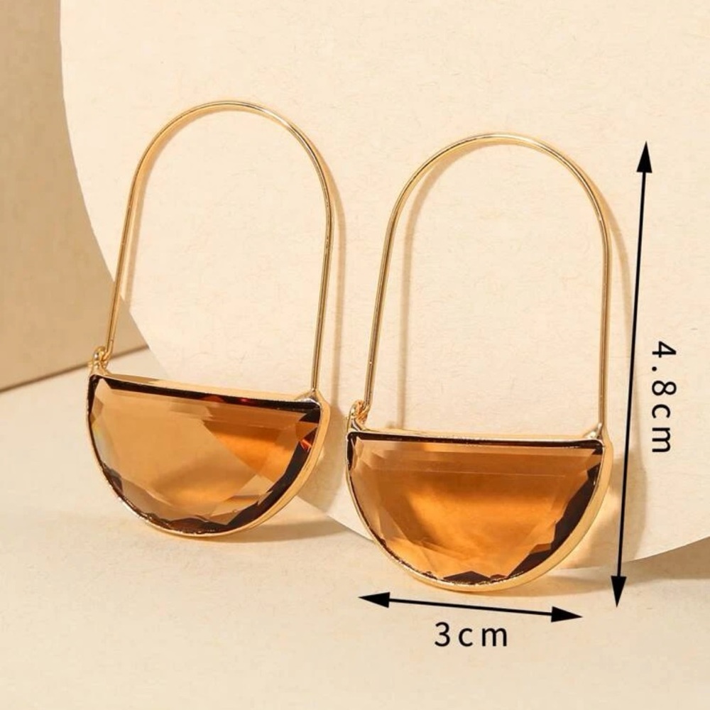 💎 Gemstone Hoop Earrings 💎 - Picture 2 of 4